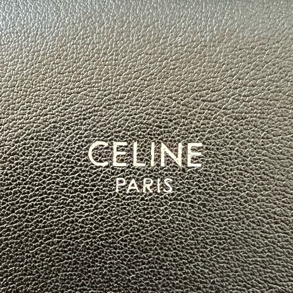 Celine × Hedi Slimane PHONE POUCH Bag WITH FLAP IN TRIOMPHE CANVAS AND LAMBSKIN - Picture 5 of 11